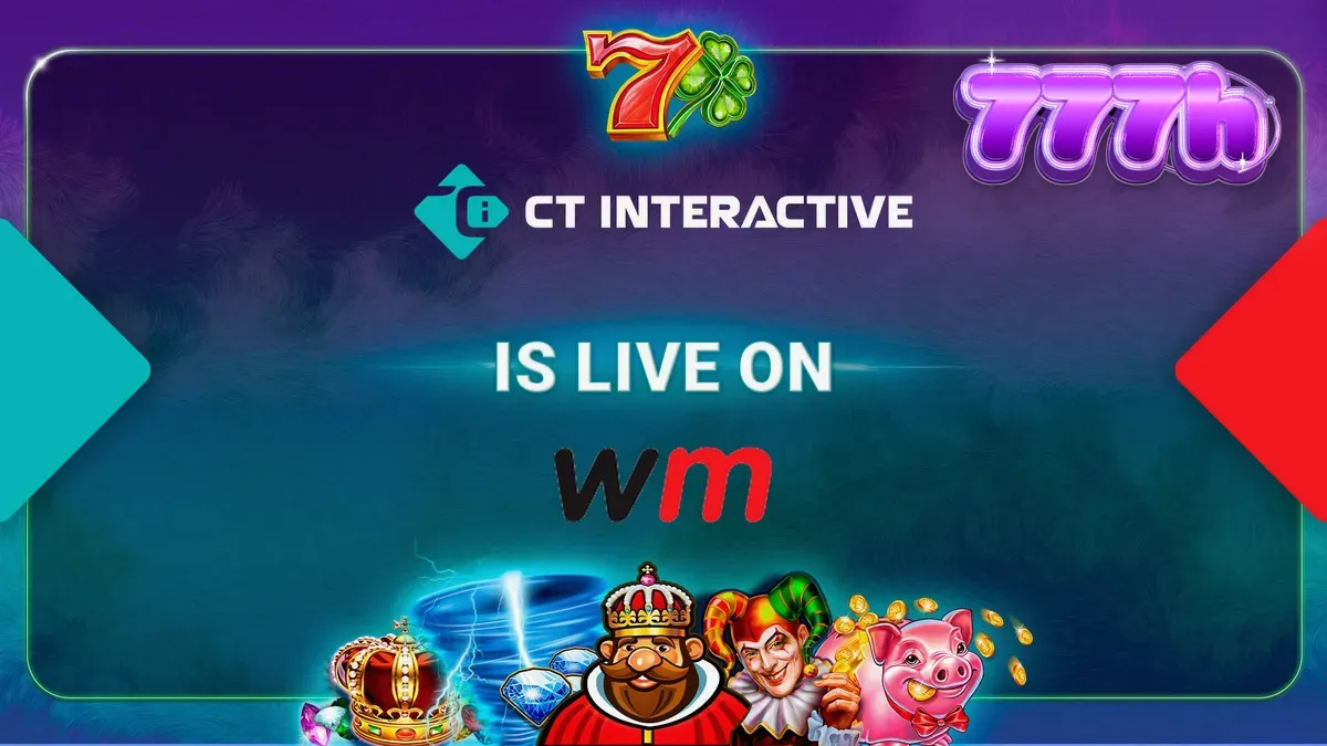 Interface de jogo de slots da CT Interactive em um dispositivo móvel