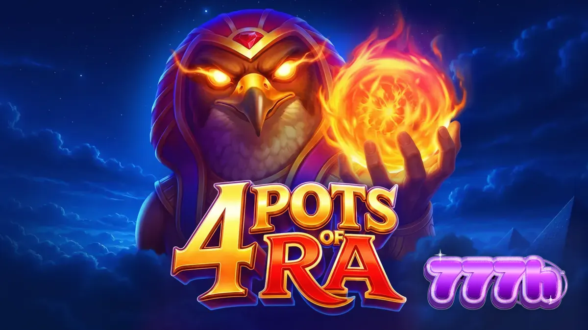 Interface do jogo de slot 4 Pots of Ra com tema egípcio